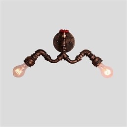Vintage Industrial Pipe Seinävalot Creative Lights Ravintola Kahvila Baari Koristevalaistus 2 vaalealla maalatulla viimeistelyllä