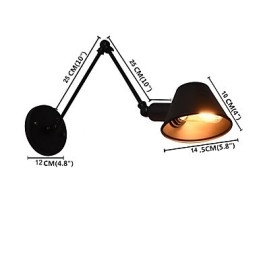 Seinävalaisin Seinälamput Seinärauta seinävalaisin Tyhmä musta valomiekkalamppu seinälle