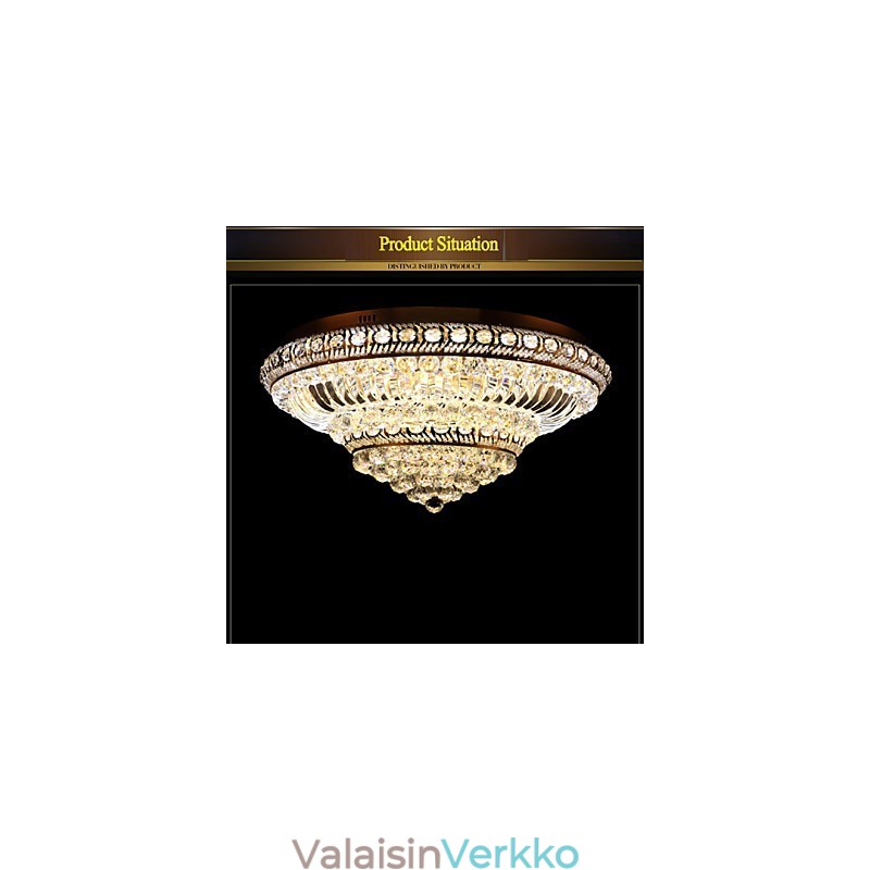 Moderni ylellinen kristallikattovalo, joka vaimentaa kupuvaloa, halkaisija 60 cm