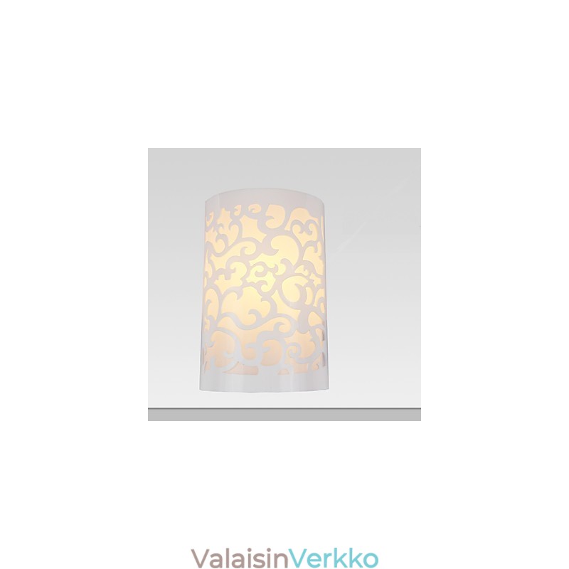 Metallinen moderni nykyaikainen uppoasennettava ja kattoon tarkoitettu hugger-valo, jossa on seinävalaisimet