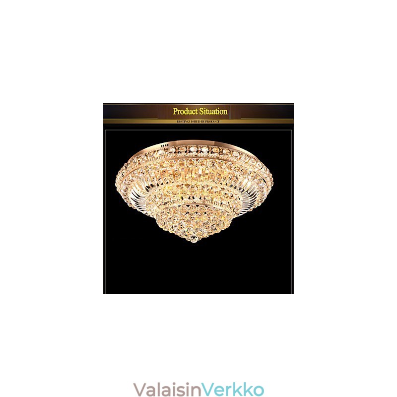 Moderni ylellinen kristallikattovalo, joka vaimentaa kupuvaloa, halkaisija 60 cm