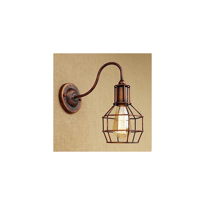 Iron Art pitkä käsivarsi nostalginen ja retro luova hahmo ruosteväri työhuone Olohuone Amerikkalaisen seinävalaisimen pää