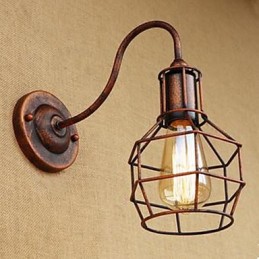 Iron Art pitkä käsivarsi nostalginen ja retro luova hahmo ruosteväri työhuone Olohuone Amerikkalaisen seinävalaisimen pää