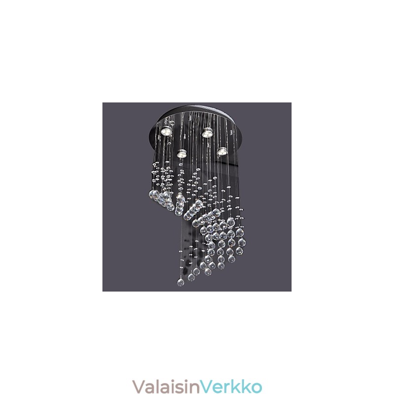 Moderni nykyaikainen Crystal Chrome -tasoteline