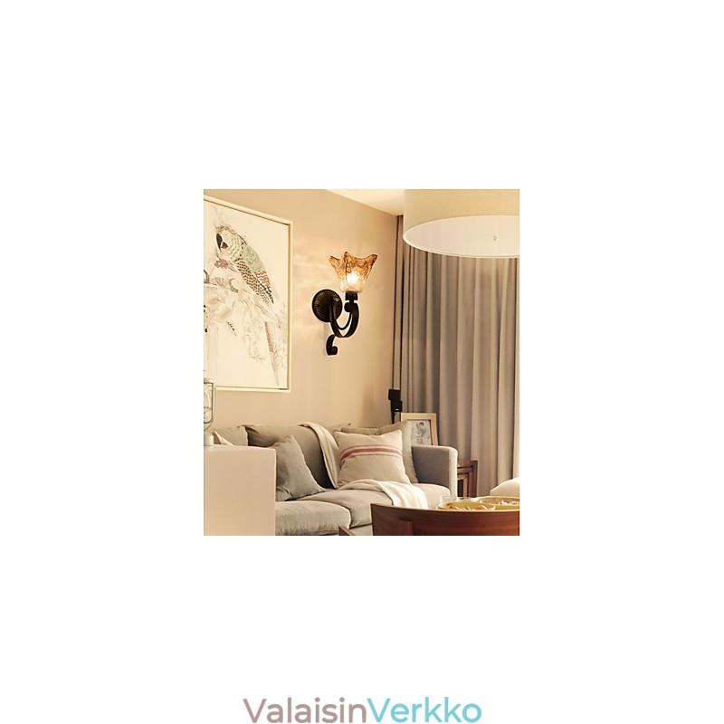 Seinävalaisin Yksinkertainen olohuoneen valorautakoriste Makuuhuoneen vuodelamppu käytävälamppu