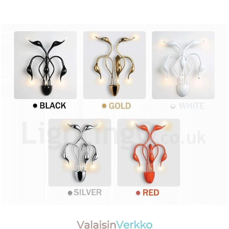 Swan Head Moderni Nykyaikainen Monivärinen Ambient Light Seinävalaisin Seinävalaisin