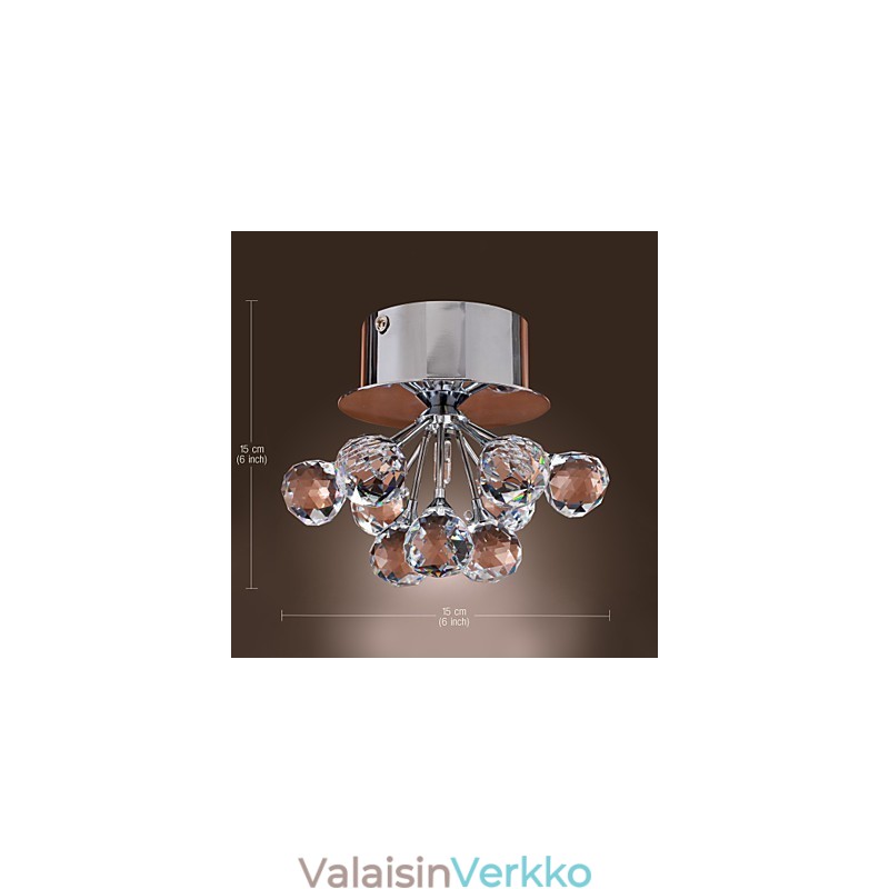 Moderni nykyaikainen Crystal Mini Style kromimetalli uppoteline