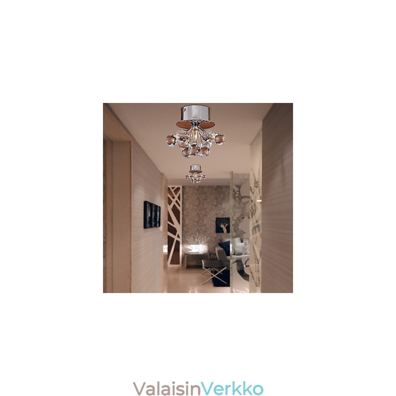 Moderni nykyaikainen Crystal Mini Style kromimetalli uppoteline