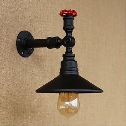 Rustic Lodge Painting Feature Ambient Light -seinävalaisimille Wall Light Black