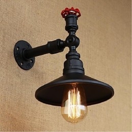 Rustic Lodge Painting Feature Ambient Light -seinävalaisimille Wall Light Black