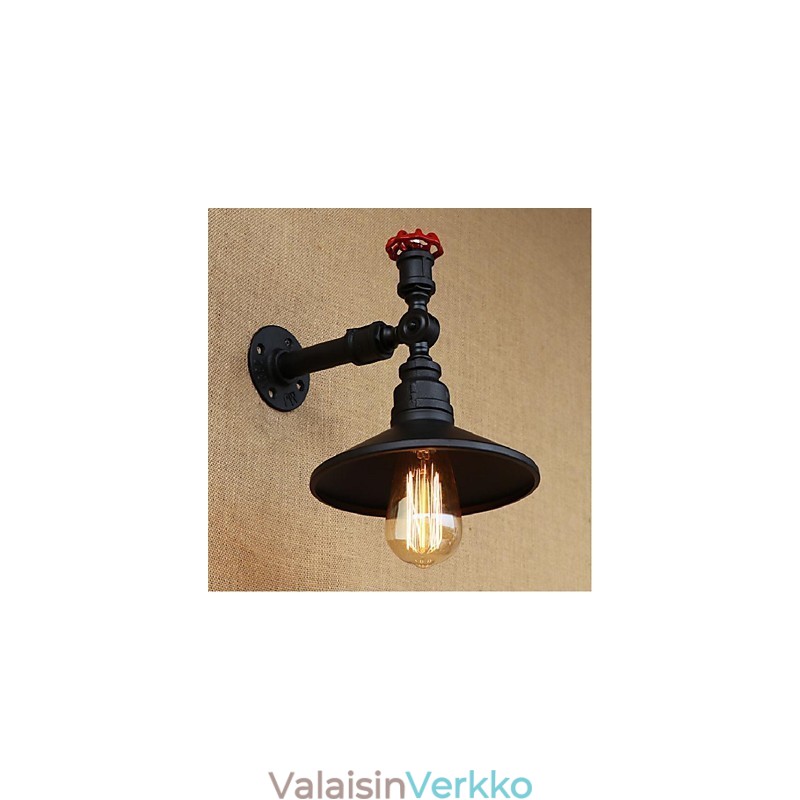 Rustic Lodge Painting Feature Ambient Light -seinävalaisimille Wall Light Black