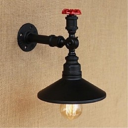 Rustic Lodge Painting Feature Ambient Light -seinävalaisimille Wall Light Black