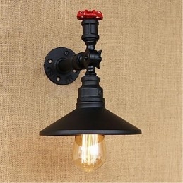 Rustic Lodge Painting Feature Ambient Light -seinävalaisimille Wall Light Black