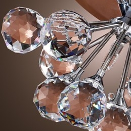 Moderni nykyaikainen Crystal Mini Style kromimetalli uppoteline