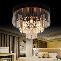 Moderni nykyaikainen Crystal Metal Flush Mount
