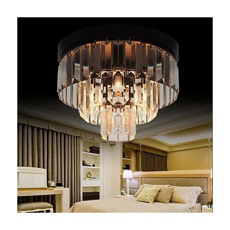 Moderni nykyaikainen Crystal Metal Flush Mount