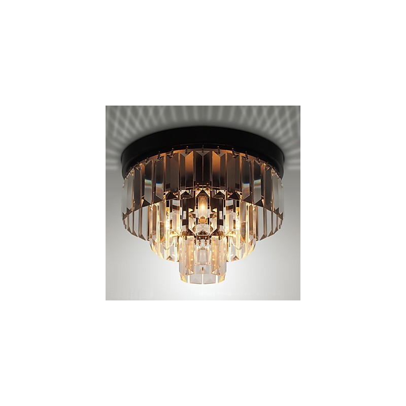 Moderni nykyaikainen Crystal Metal Flush Mount