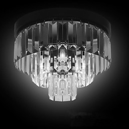 Moderni nykyaikainen Crystal Metal Flush Mount