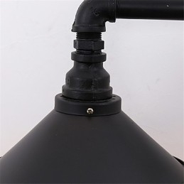 Vintage Industrial Pipe Seinävalot Musta Metallivarjostin Ravintola Kahvila Baari Sisustusvalaistus 2 vaalealla maalatulla viimeistelyllä