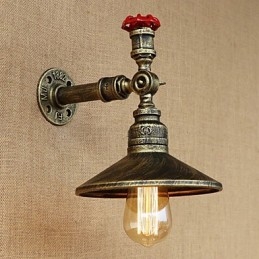 Retroravintola Edisonin teollisuusletkut, yksipäällinen koriste-seinävalaisin