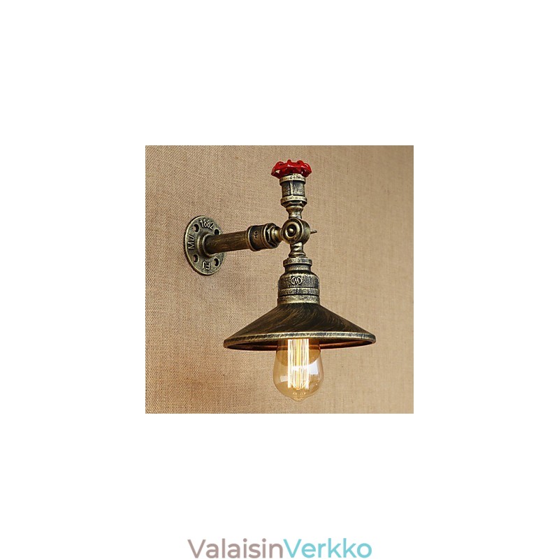 Retroravintola Edisonin teollisuusletkut, yksipäällinen koriste-seinävalaisin