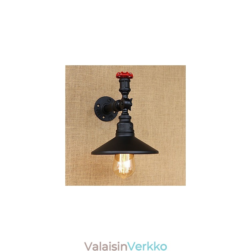 Retroravintola Edisonin teollisuusletkut, yksipäällinen koriste-seinävalaisin