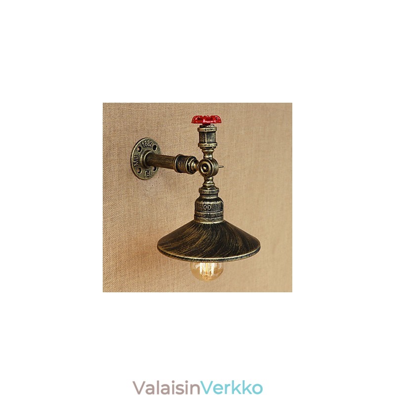 Retroravintola Edisonin teollisuusletkut, yksipäällinen koriste-seinävalaisin