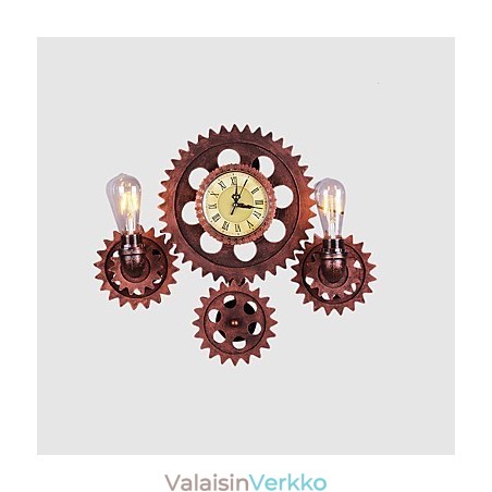 Vintage Industrial Wall Lights Wood Gear Shape Luovat kääntyvät valot Ravintola Kahvila Baari Sisustusvalaistus Vintage Industrial Wall Lights Wood Gear Shape Luovat kääntyvät valot Ravintola Kahvila Baari Sisustusvalaistus