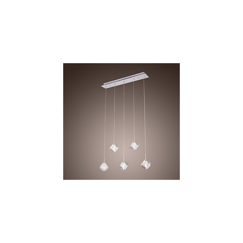 Moderni nykyaikainen Island Crystal -kromiriippuvalaisin