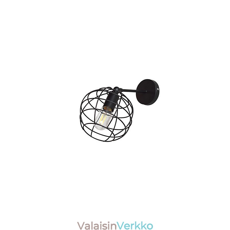 Tiilet ontto pyöreä rautainen seinävalaisin Tyhmä musta amerikkalainen koristelu valomiekkalamppu seinälle