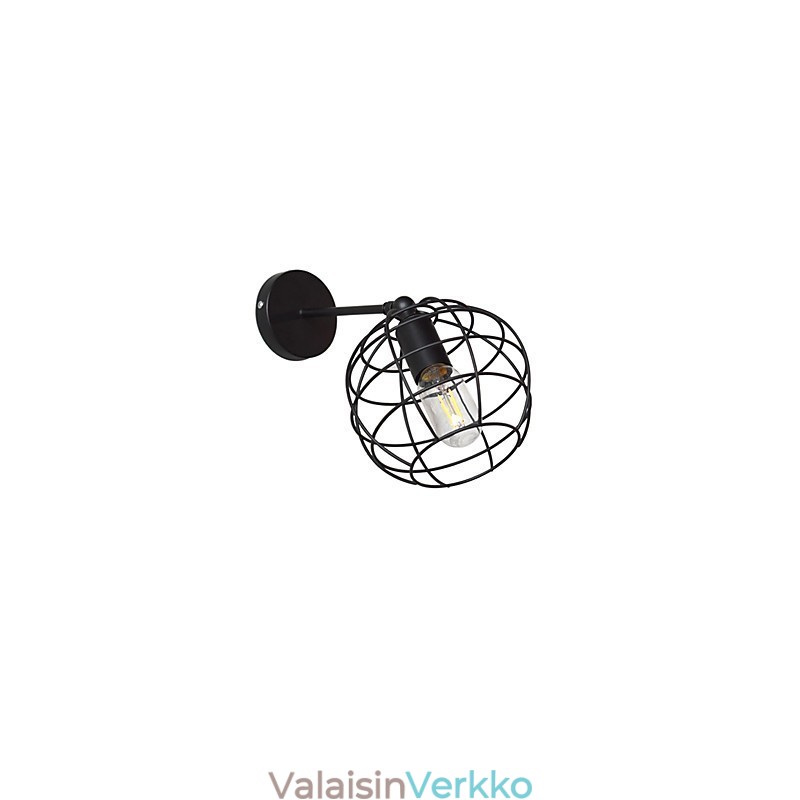 Tiilet ontto pyöreä rautainen seinävalaisin Tyhmä musta amerikkalainen koristelu valomiekkalamppu seinälle