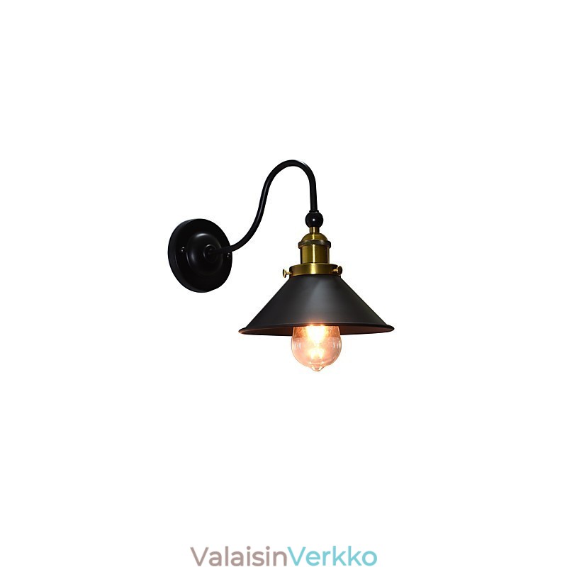 Seinävalaisin Seinälamput Seinärauta seinävalaisin Tyhmä musta valomiekkalamppu seinälle