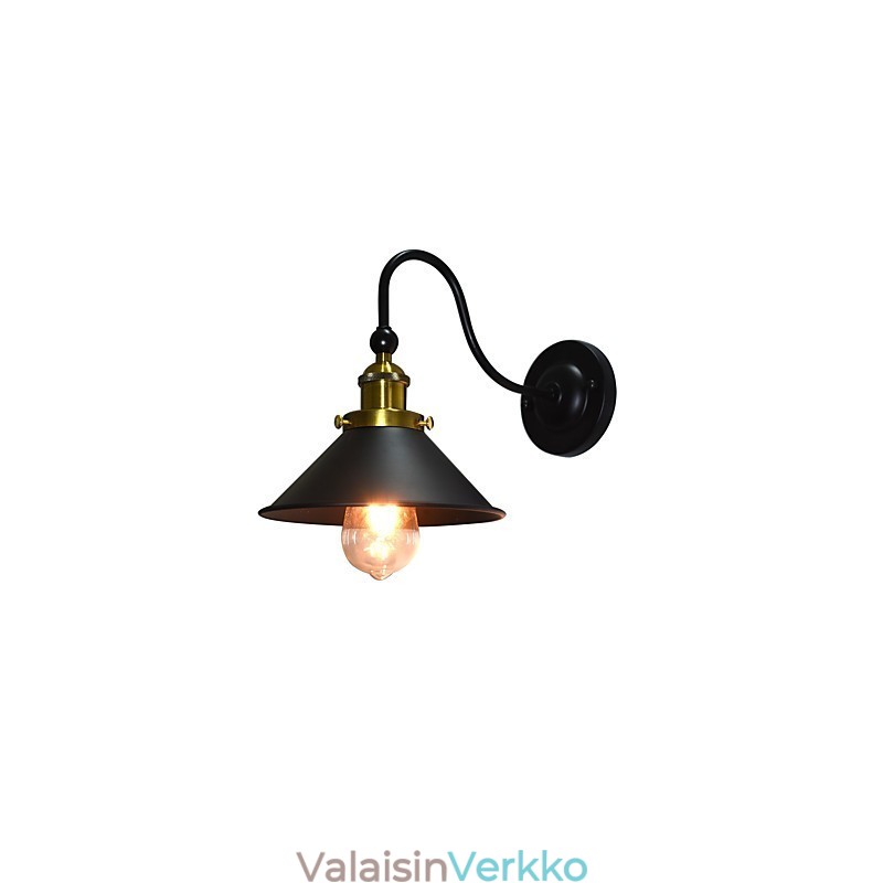 Seinävalaisin Seinälamput Seinärauta seinävalaisin Tyhmä musta valomiekkalamppu seinälle