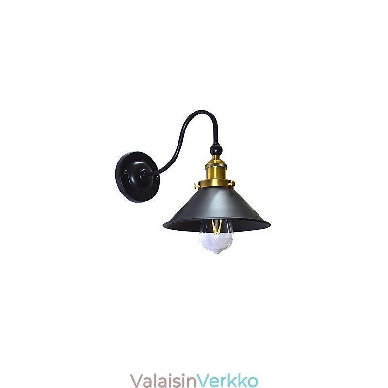 Seinävalaisin Seinälamput Seinärauta seinävalaisin Tyhmä musta valomiekkalamppu seinälle