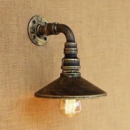 Rustic Lodge Country Retro Painting Feature Mini Style Ambient Light -seinävalaisimiin