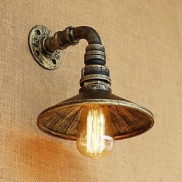 Rustic Lodge Country Retro Painting Feature Mini Style Ambient Light -seinävalaisimiin
