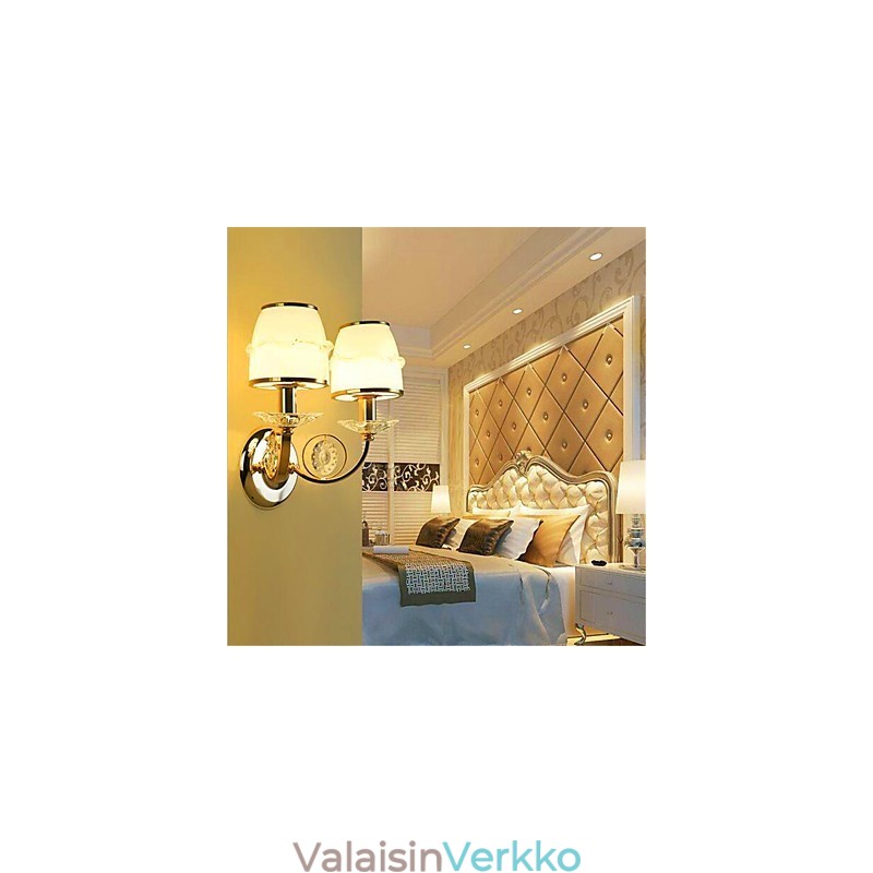 Moderni nykyaikainen galvanoitu ominaisuus Crystal Swing Varren silmiensuojaukseen ympäristön valo seinävalaisimet seinä