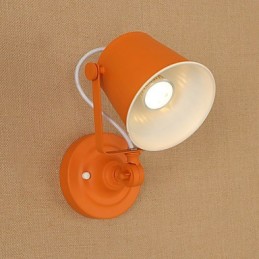 Maalattu teräs seinävalaisin tyhmä musta amerikkalainen kahvikoristelu Retro seinävalo valomiekka lamppu seinälle