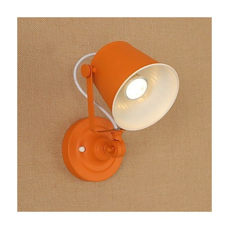 Maalattu teräs seinävalaisin tyhmä musta amerikkalainen kahvikoristelu Retro seinävalo valomiekka lamppu seinälle