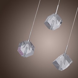 Moderni nykyaikainen Island Crystal -kromiriippuvalaisin