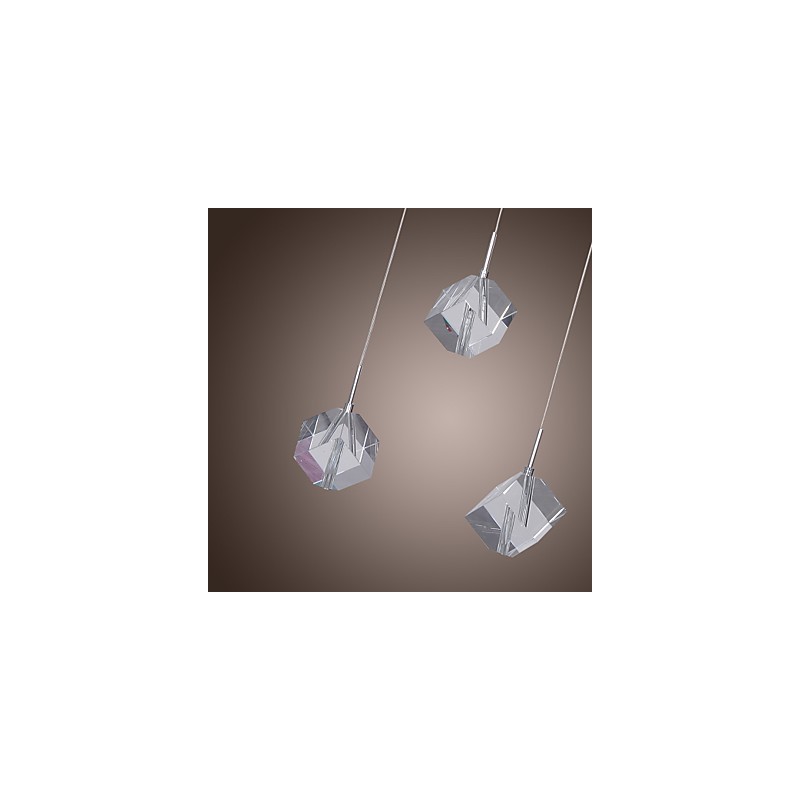 Moderni nykyaikainen Island Crystal -kromiriippuvalaisin