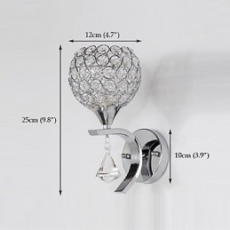 Max Crystal Modern nykyaikainen galvanoitu ominaisuus Crystal Ambient Light -seinävalaisimiin