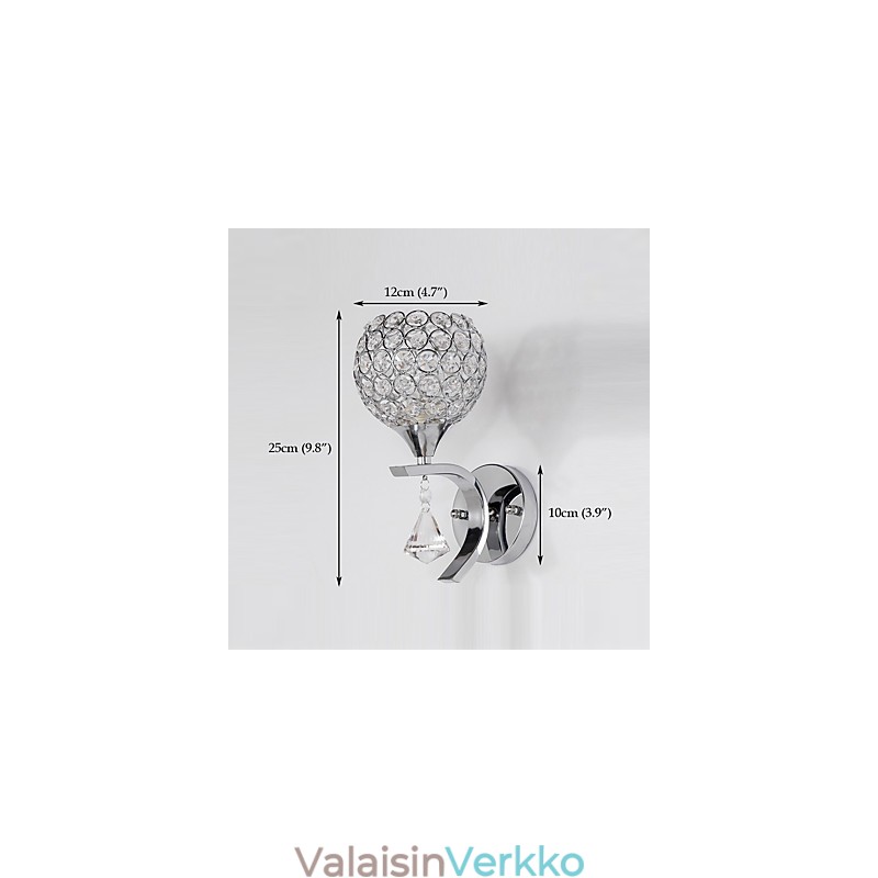 Max Crystal Modern nykyaikainen galvanoitu ominaisuus Crystal Ambient Light -seinävalaisimiin