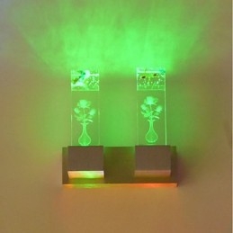 Monivärinen uutuusominaisuus Mini Style Ambient Light -seinälamppuihin Seinävalaisin Lamp Rose Light