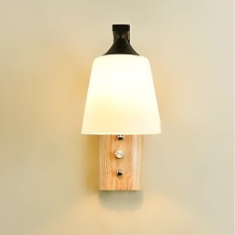 Yksinkertainen Country-ominaisuus silmien suojaamiseen Ambient Light Seinälamput Seinävalaisin Uusi kiinalainen Moderni Minimalistinen Luova makuuhuoneen sängyn vieressä