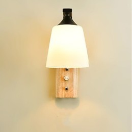 Yksinkertainen Country-ominaisuus silmien suojaamiseen Ambient Light Seinälamput Seinävalaisin Uusi kiinalainen Moderni Minimalistinen Luova makuuhuoneen sängyn vieressä