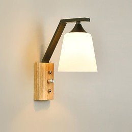 Yksinkertainen Country-ominaisuus silmien suojaamiseen Ambient Light Seinälamput Seinävalaisin Uusi kiinalainen Moderni Minimalistinen Luova makuuhuoneen sängyn vieressä