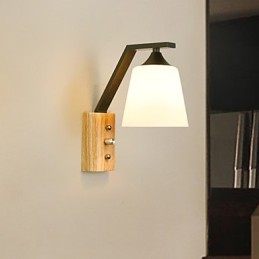 Yksinkertainen Country-ominaisuus silmien suojaamiseen Ambient Light Seinälamput Seinävalaisin Uusi kiinalainen Moderni Minimalistinen Luova makuuhuoneen sängyn vieressä