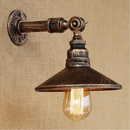 Industrial Style Nordic Water Pipe Seinävalaisin Seinä Vaaleanruskea Vanha