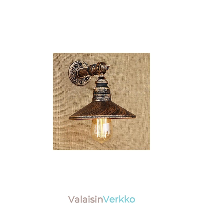 Industrial Style Nordic Water Pipe Seinävalaisin Seinä Vaaleanruskea Vanha